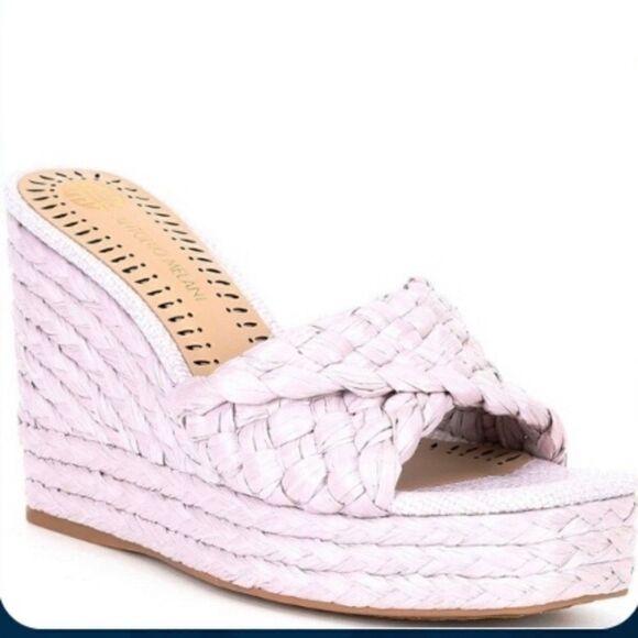 NWOB Antonio Melani Magee Braided Raffia Wedges - Picture 1 of 12